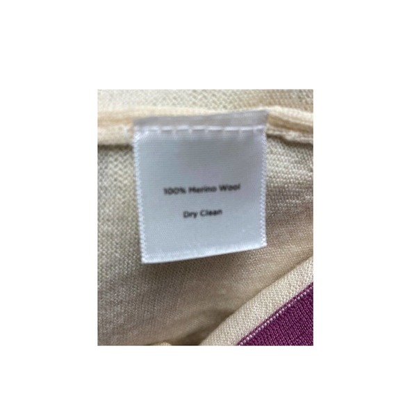 Talbots Cream and Purple Women's Sweater - Picture 6 of 11